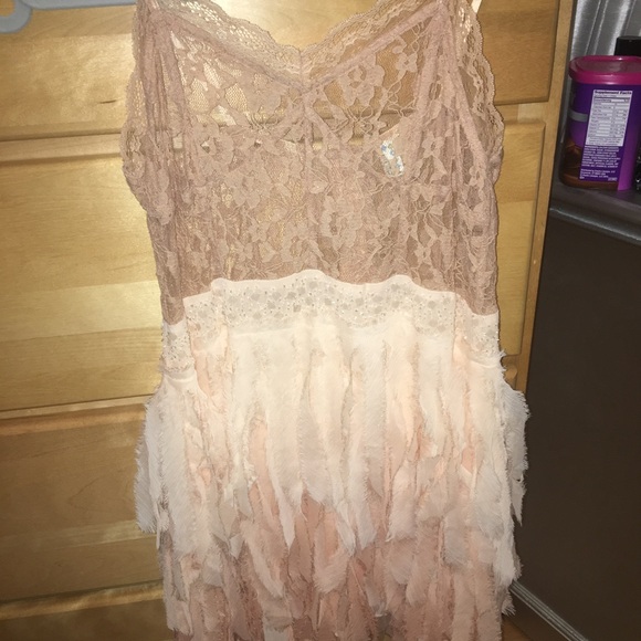 Free People Intimates Lace Feather Dress - Picture 5 of 7
